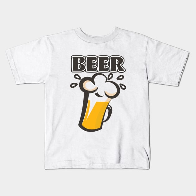 BEER Kids T-Shirt by nickemporium1